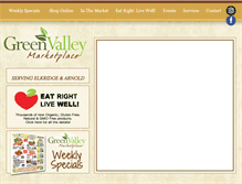 Tablet Screenshot of greenvalleymarketplace.com